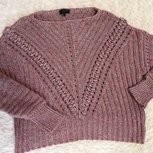 Rag & Bone sweater size S/P pink woven ribbed